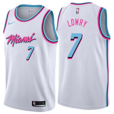 Nike Miami Heat #7 Kyle Lowry Youth White NBA Swingman City Edition Jersey